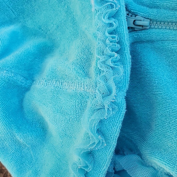 Circo terry hooded coverup with ruffle lace detail - Picture 5 of 5